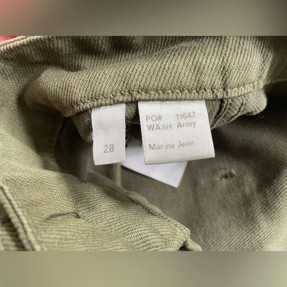 Reformation Jeans marine Jean, army green wash - size 28 - Picture 3 of 8